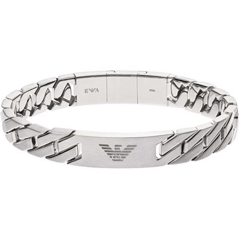 armani men's stainless steel bracelet.